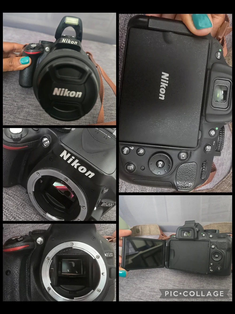 Nikon Black DSLR Camera with Built-In Flash